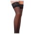 Passion ST003 - ciorapi sexy din dantelă (negru) - L/XL