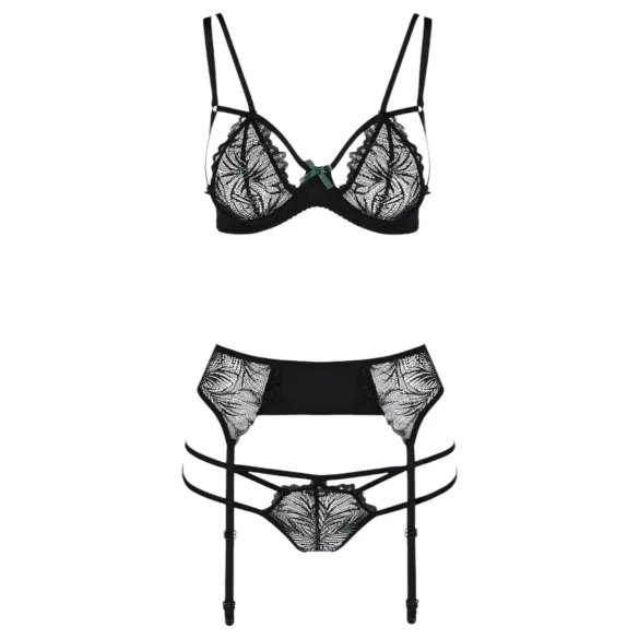 Passion Floris - set lenjerie sexy - negru