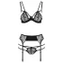 Passion Floris - set lenjerie sexy - negru