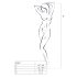 Set necc deschis cu decupaje - Alb (S-L) Passion BS047
