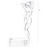 Passion BS053 - Set Plasă cu Bretele după Gât (Alb) - Mărimi S-L