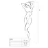 Passion BS054 - set erotic din plasă cu flori - negru - S-L