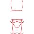 Passion Magali - set de hamuri decorative pentru corp - 3 piese (roșu) - L/XL