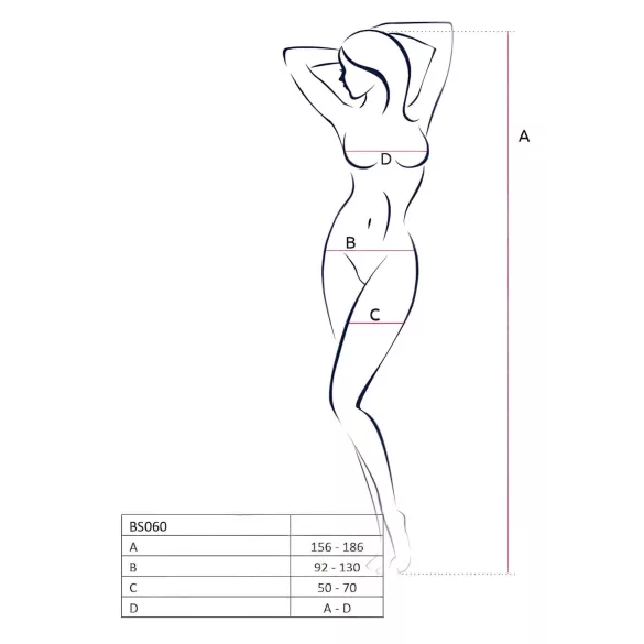 Passion - set lenjerie negru plasă cu model romb - S-L