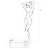 Passion BS060 - set plasă cu model romburi (negru) - S-L