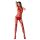 Set negru cu model romboidal Passion BS060 (roșu) - Mărimi S-L