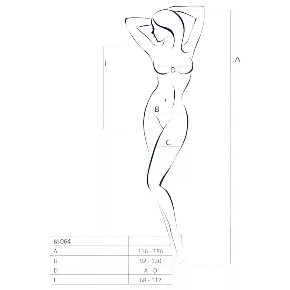 Passion - body sexy deschis - plasă roșie - S-L