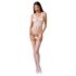 Passion BS070 - Set din plasă cu bretele duble (alb) - S-L