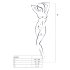 Passion BS070 - Set din plasă cu bretele duble (alb) - S-L