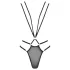 Passion Devil Meggy - body ham cu inel metalic (negru)