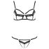 Passion Devil Solon - set ham negru dantelat pentru corp - L/XL