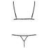 Passion Devil Solon - set ham negru dantelat pentru corp - L/XL
