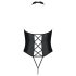 Body sexy Passion Nancy cu bretele încrucișate - negru, deschis - L/XL