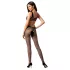 Passion BS085 - catsuit deschis cu model mozaic - negru (S-L)