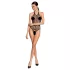 Passion - body din plasă transparentă - negru - mărime S-L