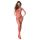 Passion BS102 - catsuit deschis din plasă (roșu) - S-L