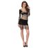 Passion BS105 - rochie mini din plasă neagră - S-L