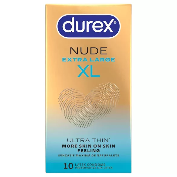 Durex Nude XL - prezervative extra mari (10 bucăți)