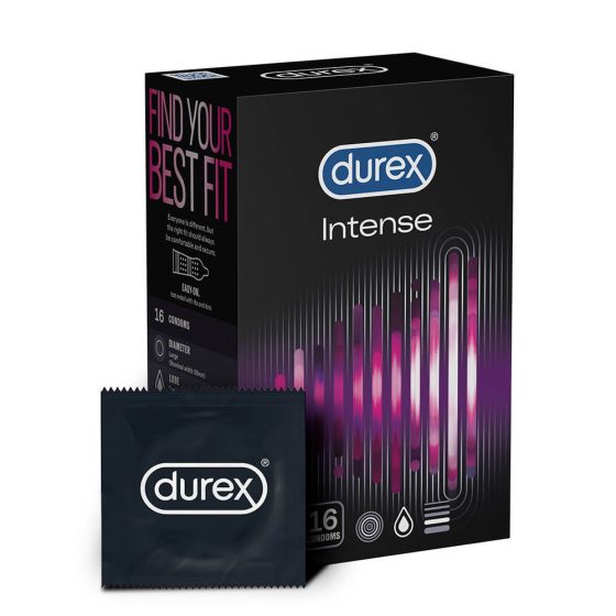 Durex Intense - prezervative cu nervuri și puncte (16 bucăți)