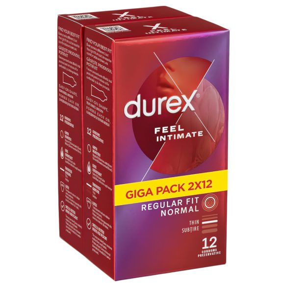Durex Feel Intimate - prezervative subțiri - cutie 2x12 bucăți