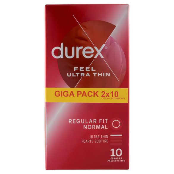 Durex - prezervative ultra subțiri - senzație naturală - 2x10 bucăți
