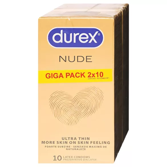Durex Nude - prezervative ultra subțiri (2x10 bucăți)