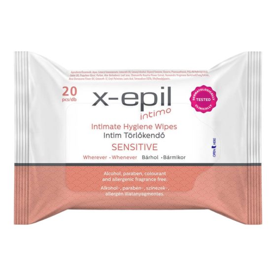 X-Epil Intimo Sensitive - șervețele intime (20 bucăți)