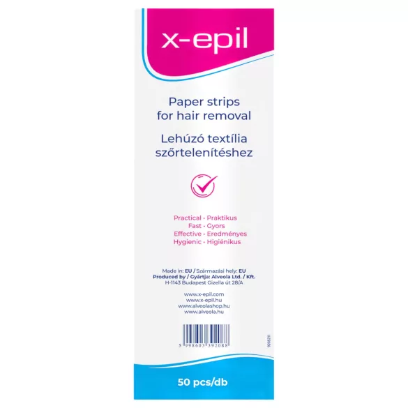 X-Epil - benzi depilatoare din material textil - 50 bucăți