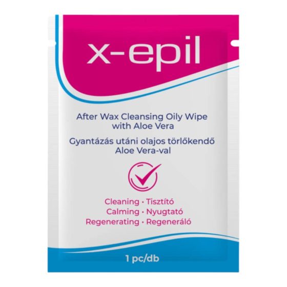 X-Epil - Șervețel cu ulei post-epilare (1buc) - Aloe Vera