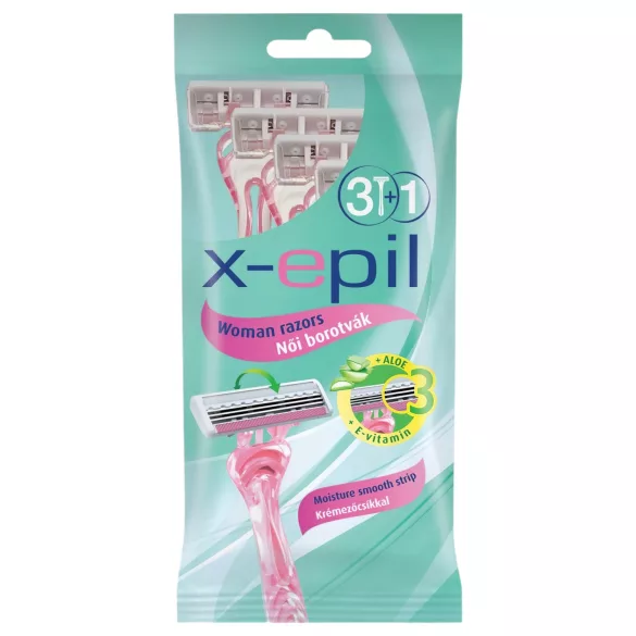 X-Epil - aparat de ras femei de unică folosință 3 lame (3+1buc)