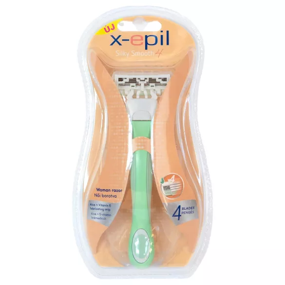 X-Epil Silky Smooth - aparat de ras femei cap reîncărcabil 4 lame