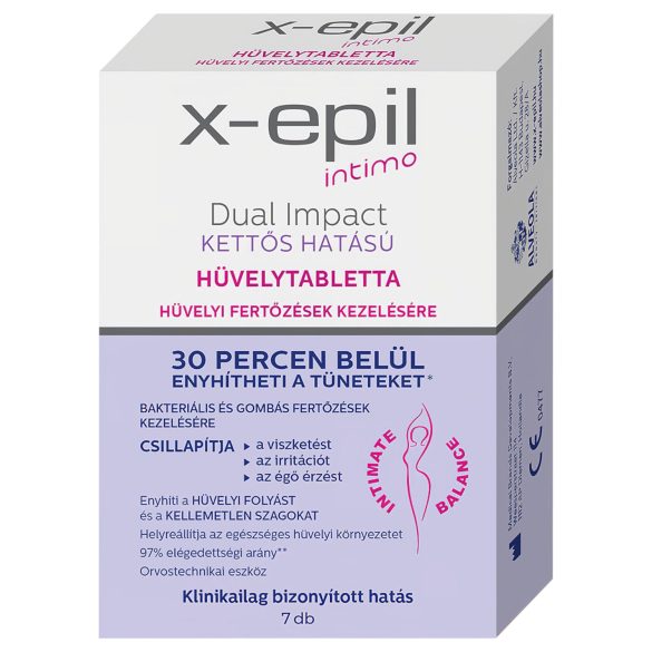 X-Epil Intimo Dual Impact - ovule vaginale dublu efect (7 bucăți)