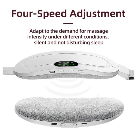 EMS - centură masaj menstruală electrică - reîncărcabilă - alb