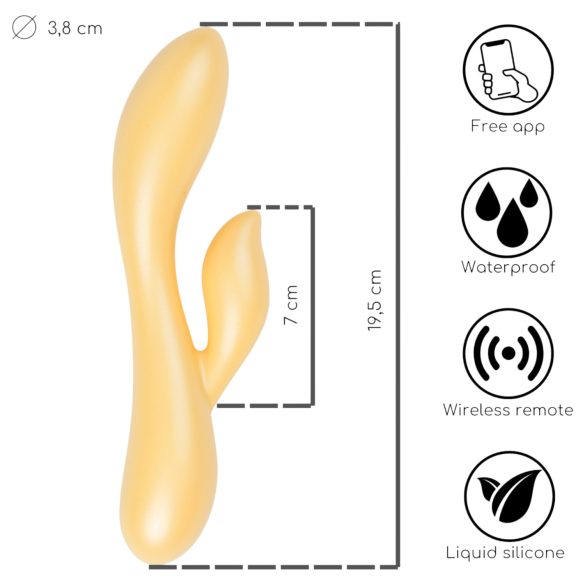Desirel Desire Dew - vibrator inteligent cu braț pentru clitoris (galben)