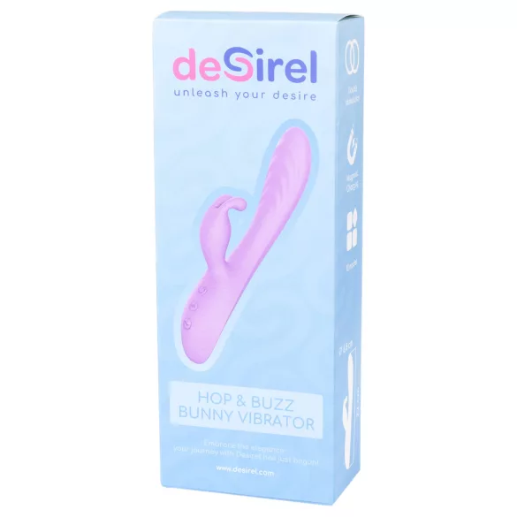 Desirel Hop & Buzz Bunny - vibrator iepuraș cu braț clitoridian - mov