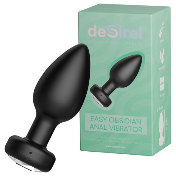Desirel Easy Obsidian - vibrator anal cu acumulator și radio (negru)