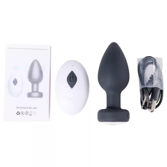 Desirel Easy Obsidian - vibrator anal wireless reîncărcabil - negru