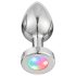 Desirel GlowPlug - plug anal luminos - mic (argintiu)
