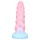 OgazR - dildo unicorn strălucitor - 22cm - curcubeu