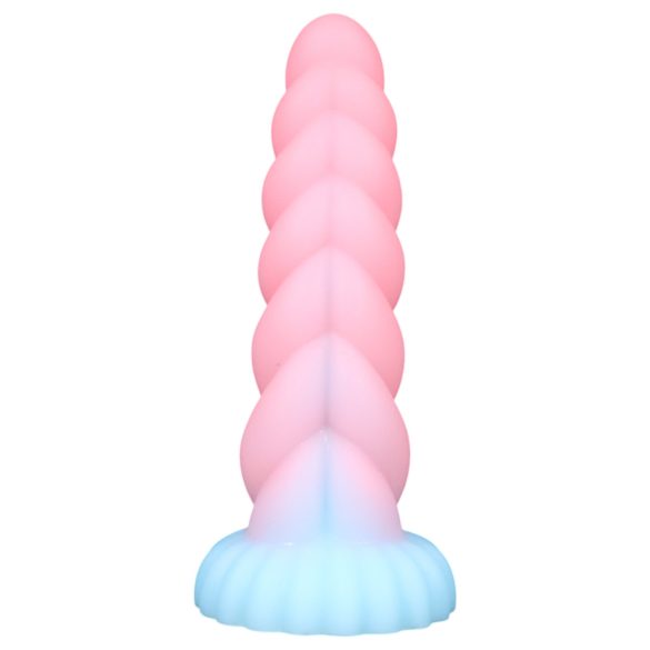 Dildou unicorn luminos - 22cm (curcubeu)