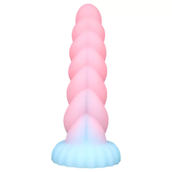 OgazR - dildo unicorn strălucitor - 22cm - curcubeu