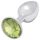 Sunfo - plug anal metalic cu piatră lime (argintiu)