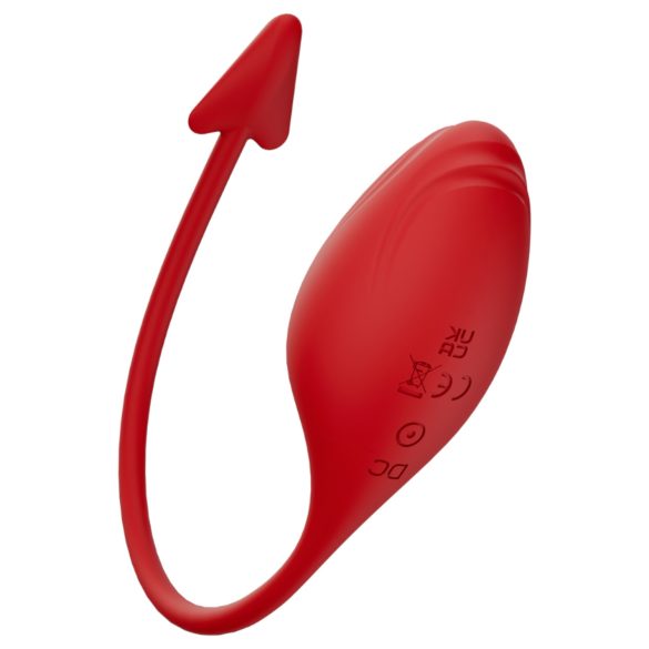 Funny Me - ou vibrator inteligent cu furcă diavolului (roșu)