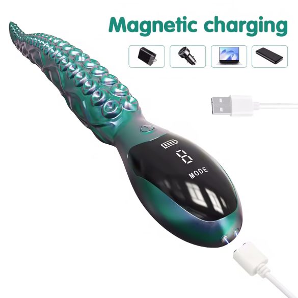 Monster Fuck - Vibrator tentacule de caracatiță - silicon verde