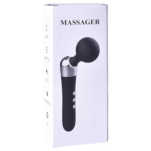Curbat - vibrator masaj - reîncărcabil - negru
