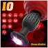 Desirel - Buttplug anal vibrator cu vibrații, cu LED multicolor - controlat prin aplicație, 10 moduri de vibrație (negru)