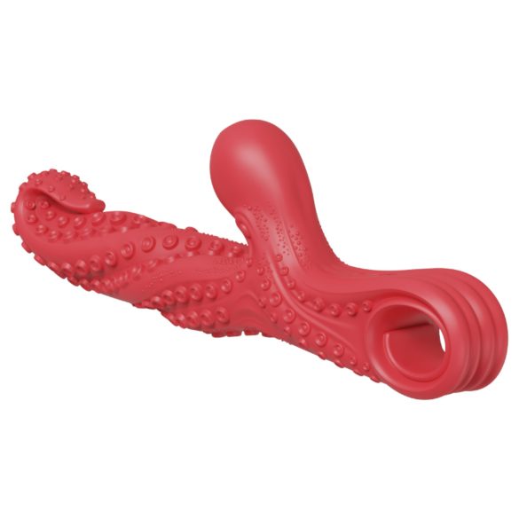 Monster Fuck - Vibrator cu brațe tentaculare pentru clitoris - silicon roșu