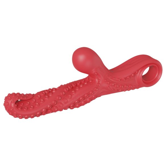Monster Fuck - Vibrator cu brațe tentaculare pentru clitoris - silicon roșu