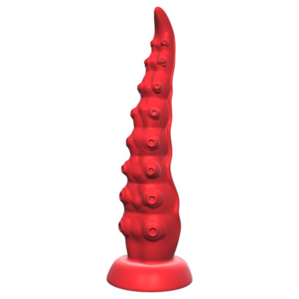 Monster Fuck - Vibrator tentacule cu ventuză și telecomandă - roșu