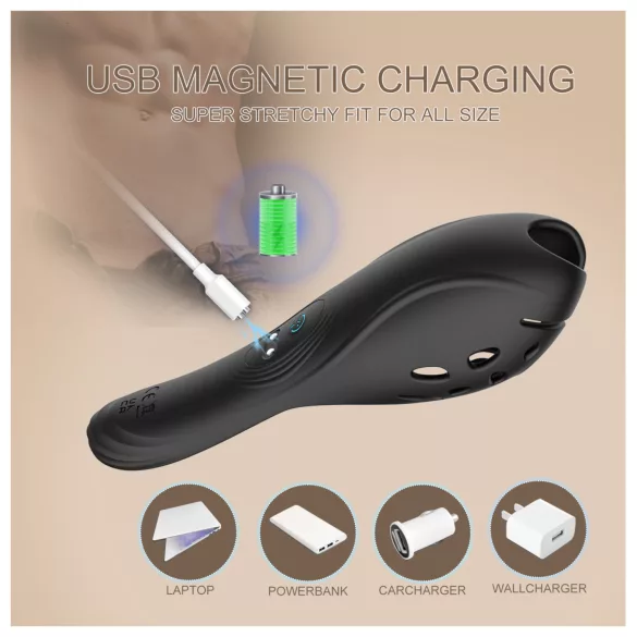 Biu-Biu - vibrator pentru penis - negru